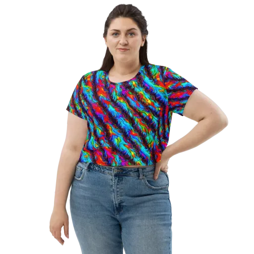 Firelight Current on a Crop Tee