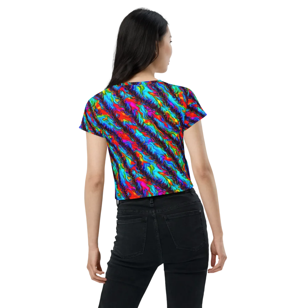 Firelight Current on Crop Tee — Back