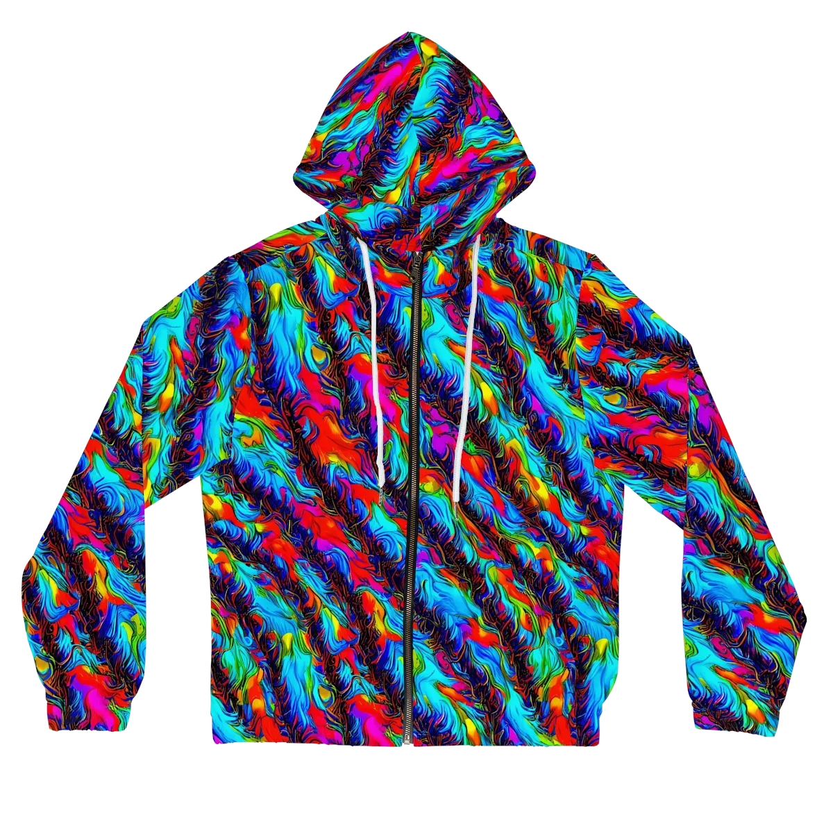 Firelight Current on Women's Full-Zip Hoodie — Front