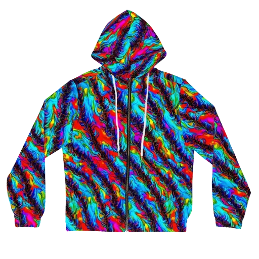 Firelight Current on a Women's Full-Zip Hoodie
