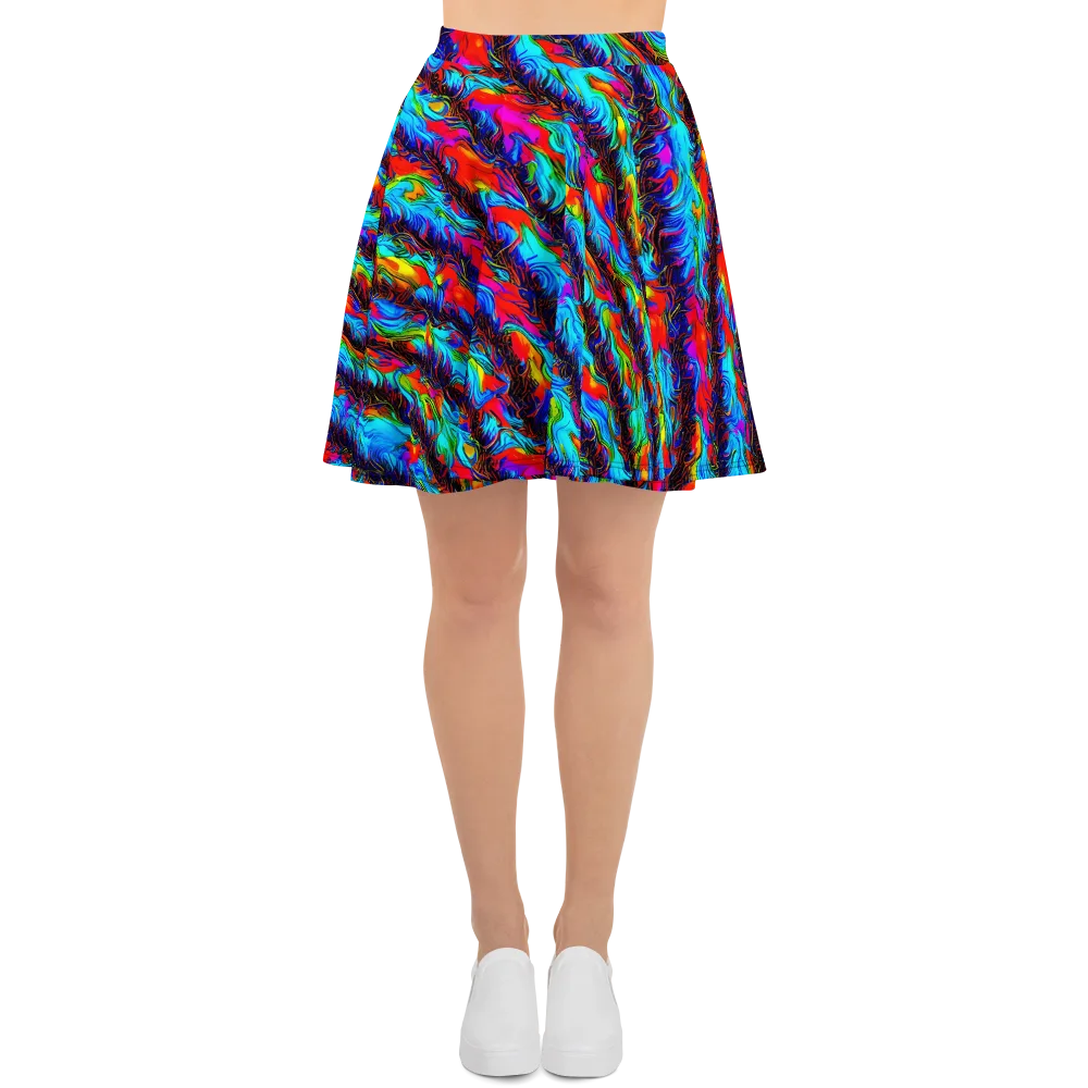 Firelight Current on Skater Skirt — Front