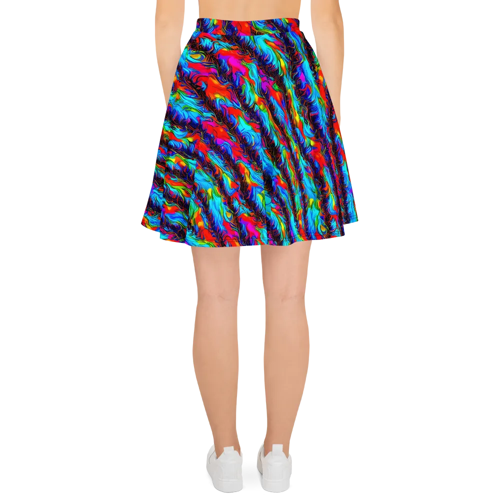 Firelight Current on Skater Skirt — Back