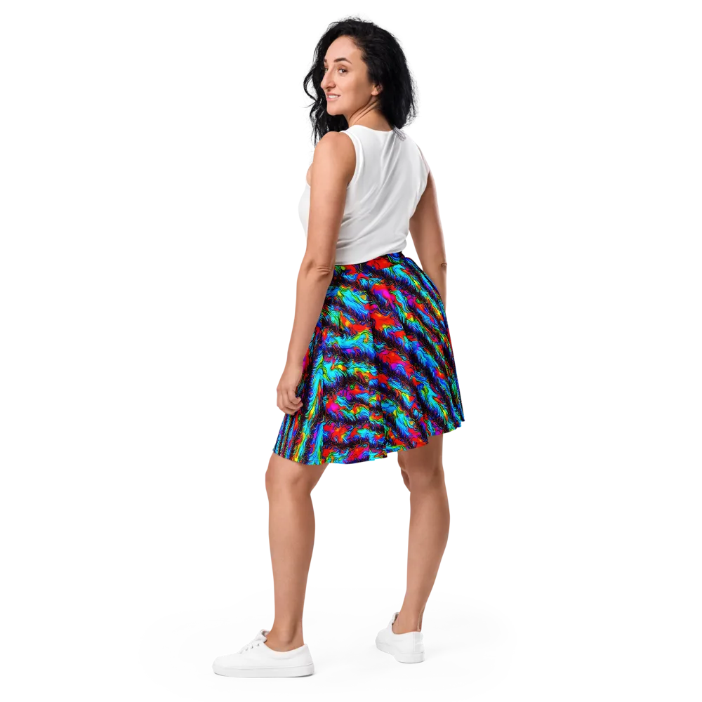 Firelight Current on Skater Skirt — Back