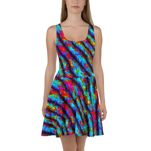 Firelight Current on a Skater Dress