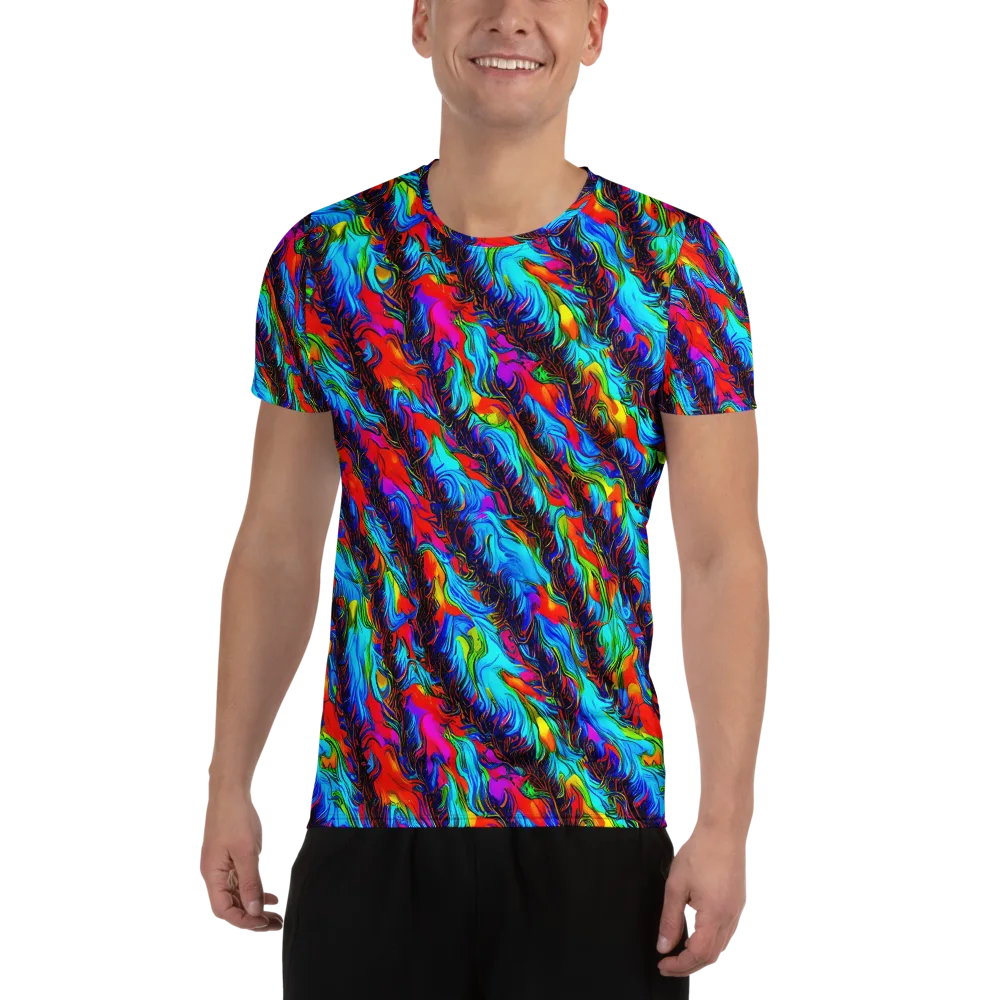 Firelight Current on Men's Athletic T-Shirt — Front