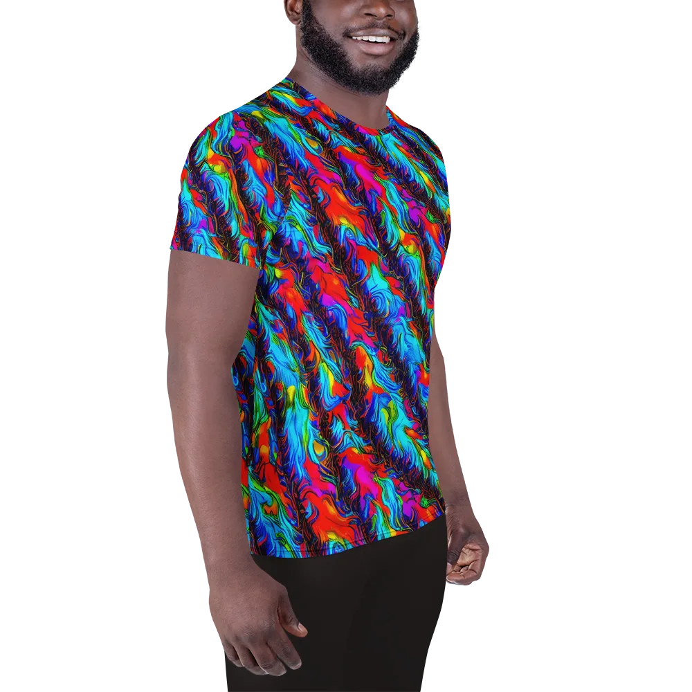 Firelight Current on Men's Athletic T-Shirt — Right