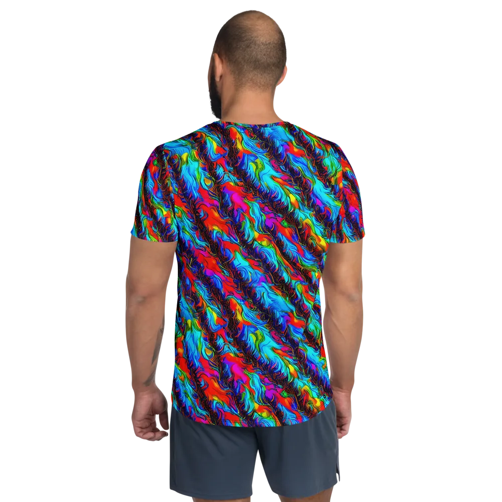 Firelight Current on Men's Athletic T-Shirt — Back