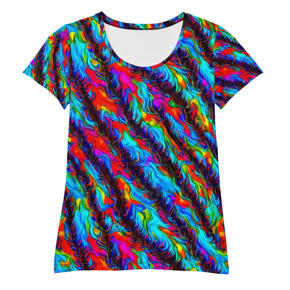 Firelight Current on Women's Athletic T-Shirt — Front