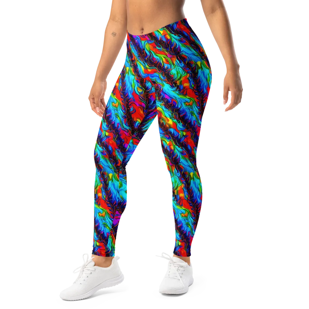 Firelight Current on Leggings — Left Front