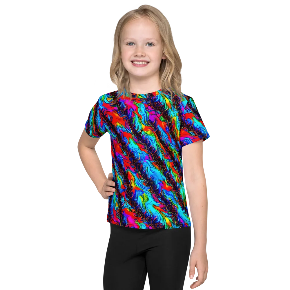 Firelight Current on Kids Crew Neck T-Shirt — Front