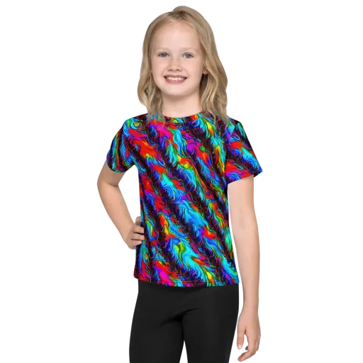 Firelight Current on a Kids Crew Neck T-Shirt