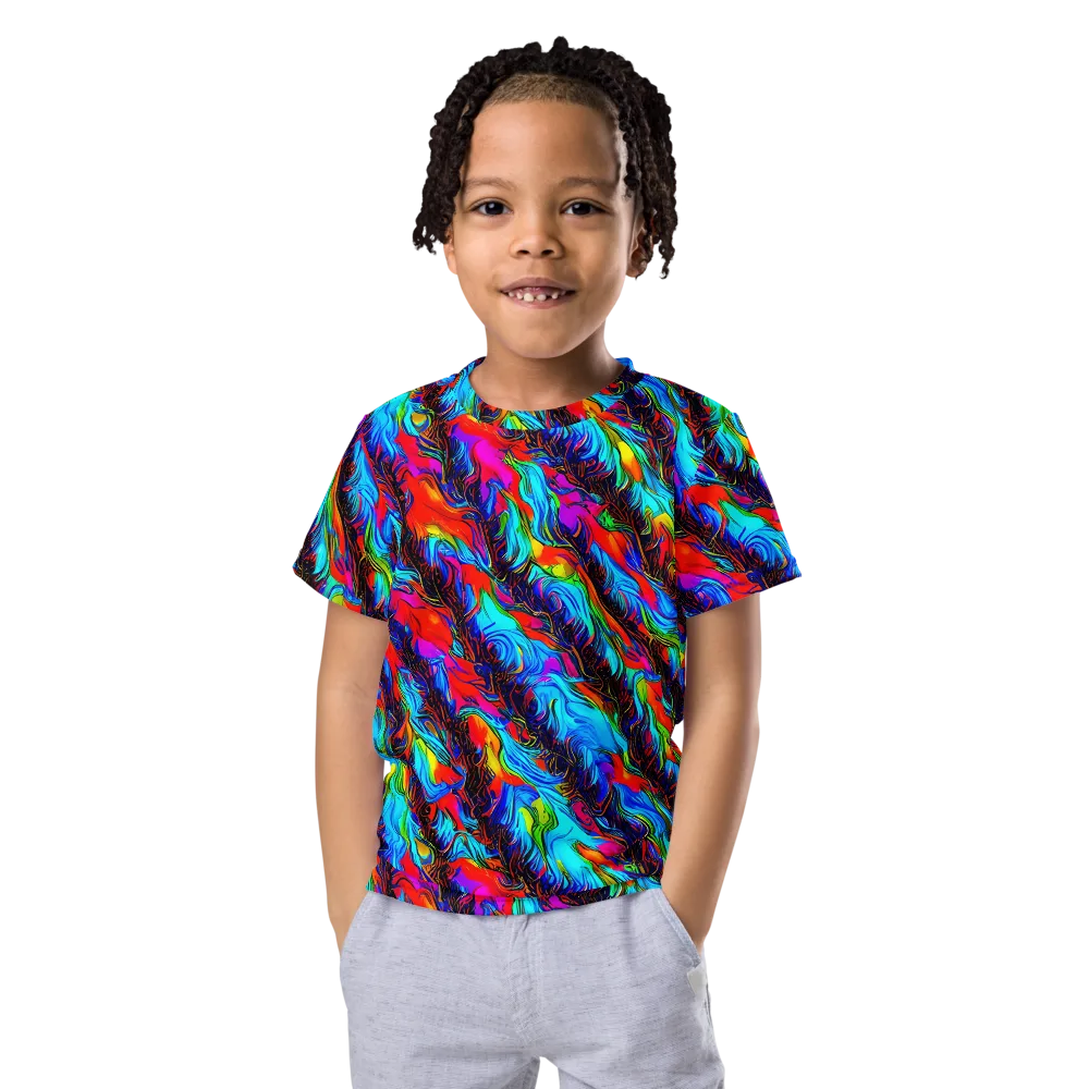 Firelight Current on Kids Crew Neck T-Shirt — Front