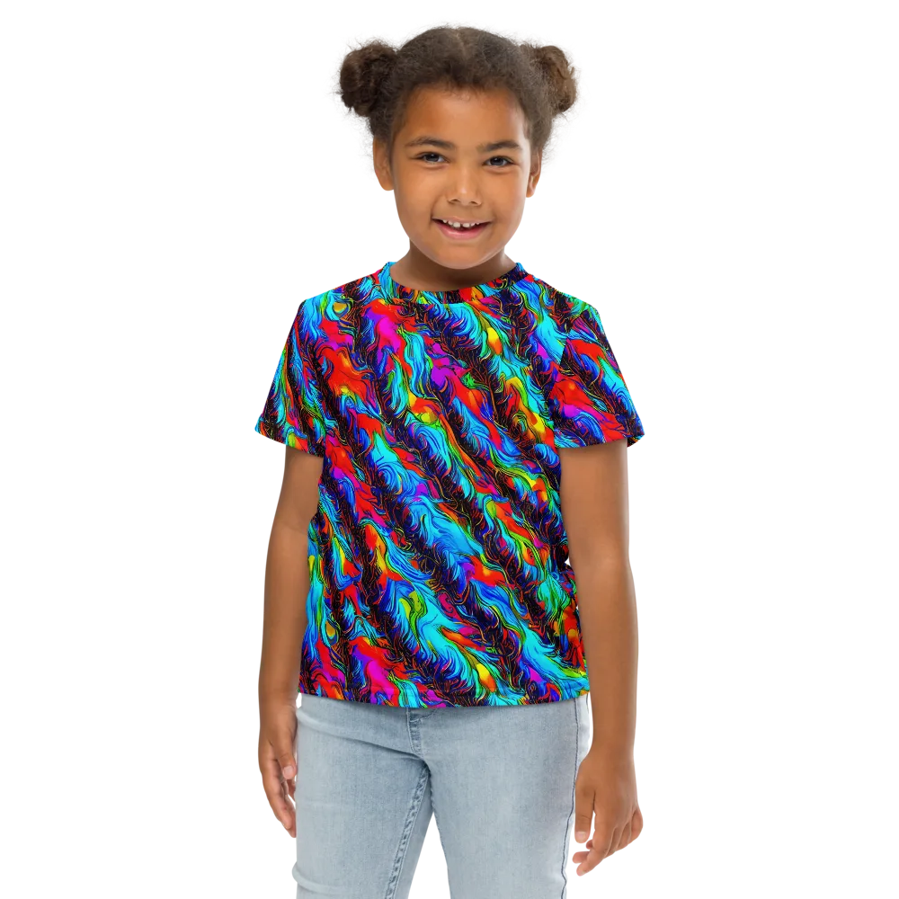 Firelight Current on Kids Crew Neck T-Shirt — Front