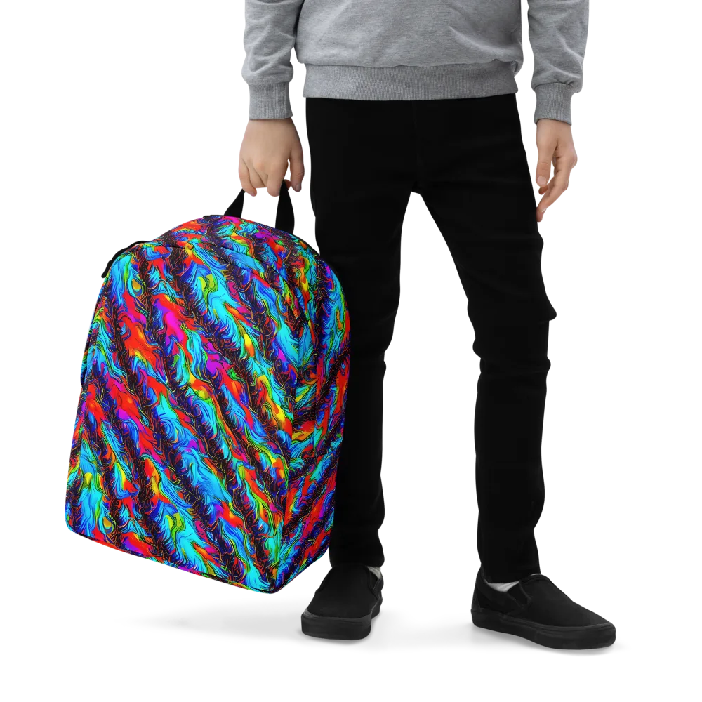 Firelight Current on Minimalist Backpack — Zoomed-in