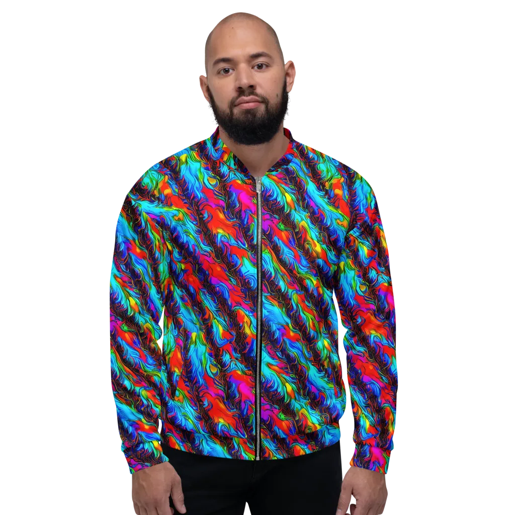 Firelight Current on Bomber Jacket — Front