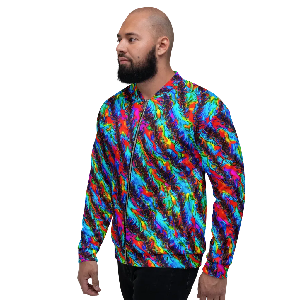 Firelight Current on Bomber Jacket — Left