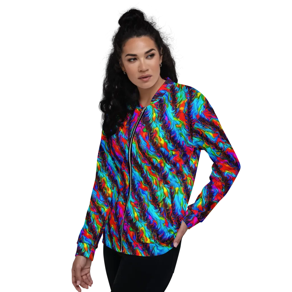Firelight Current on Bomber Jacket — Left