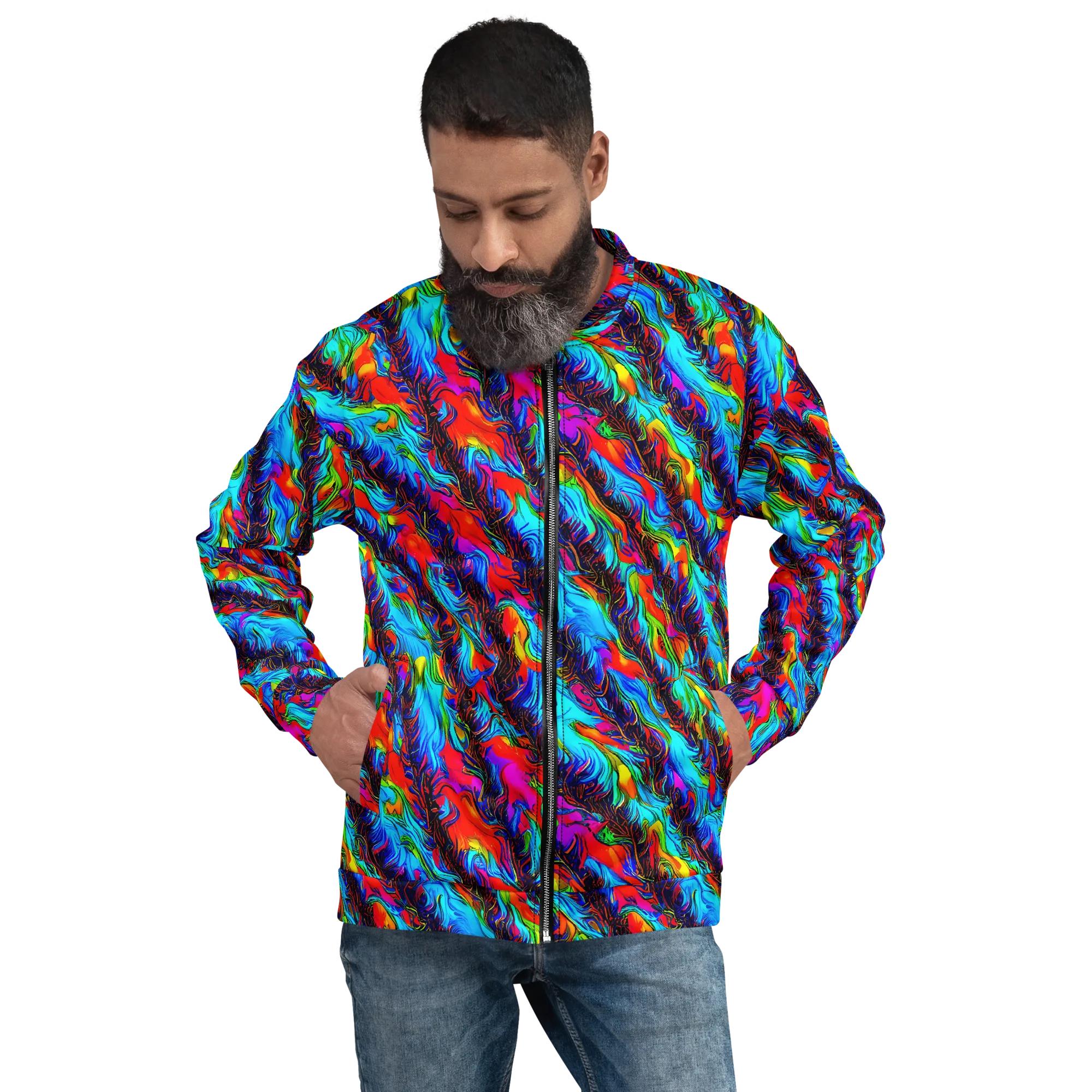 Firelight Current on Bomber Jacket — Front