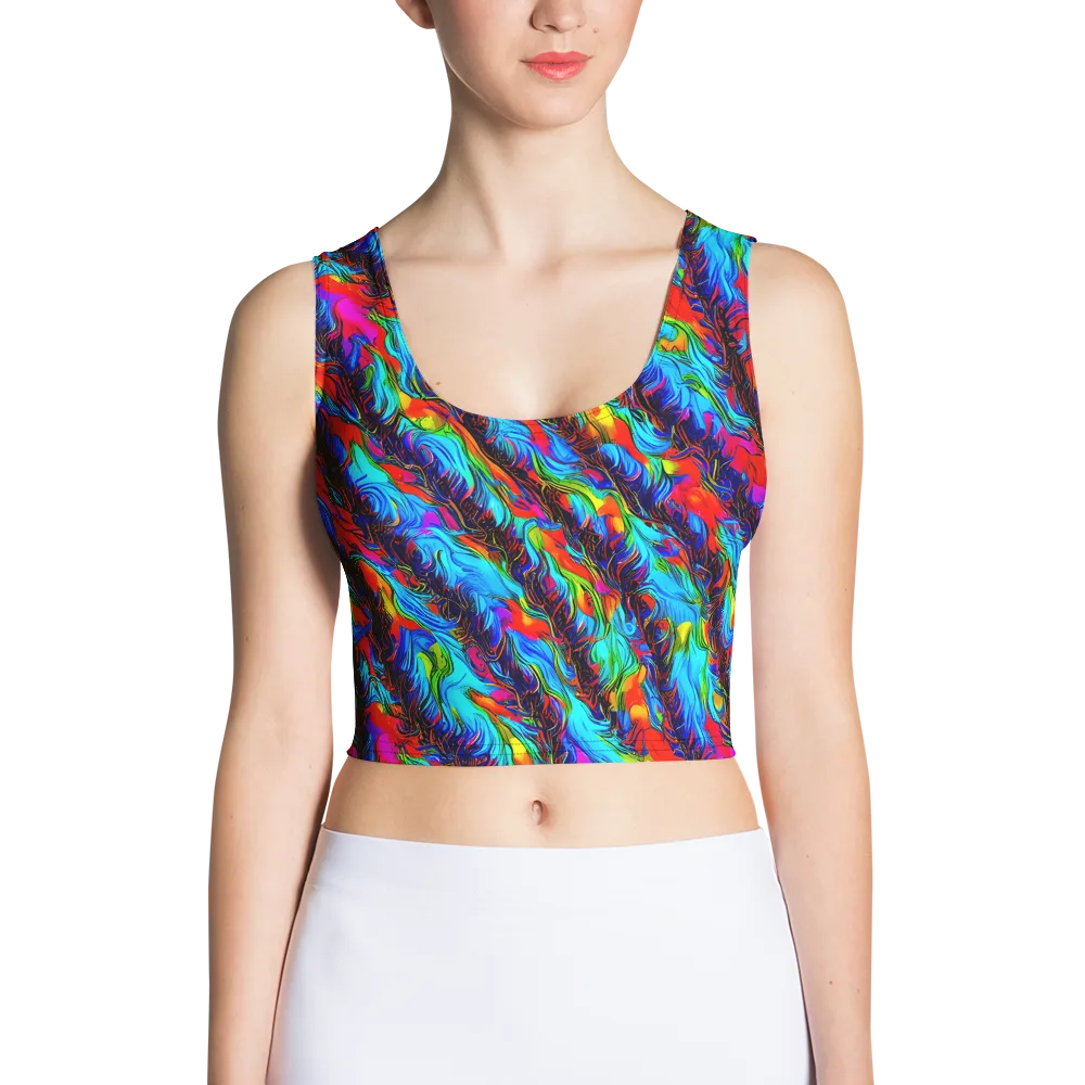 Firelight Current on Crop Top — Front