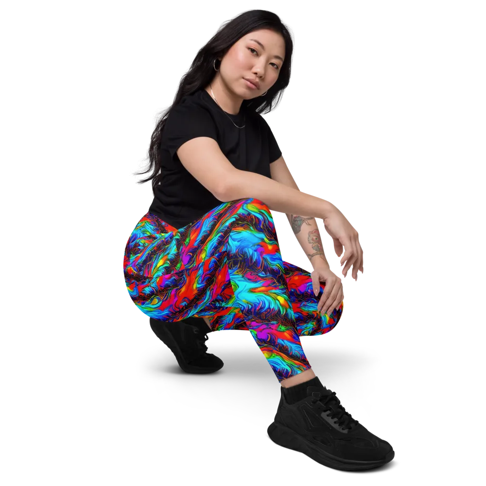 Firelight Current on Leggings with Pockets — Right Front
