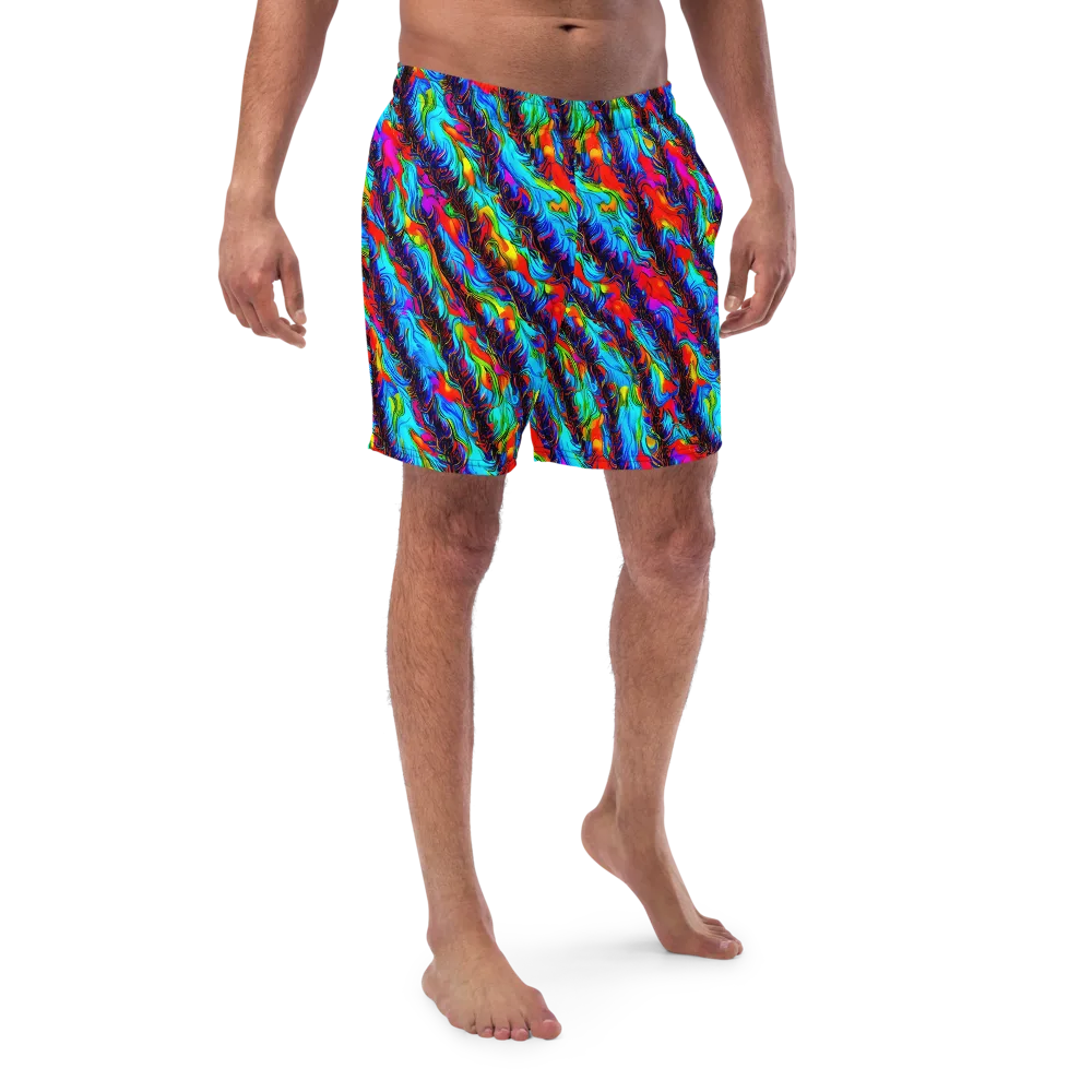 Firelight Current on Swim Trunks — Front