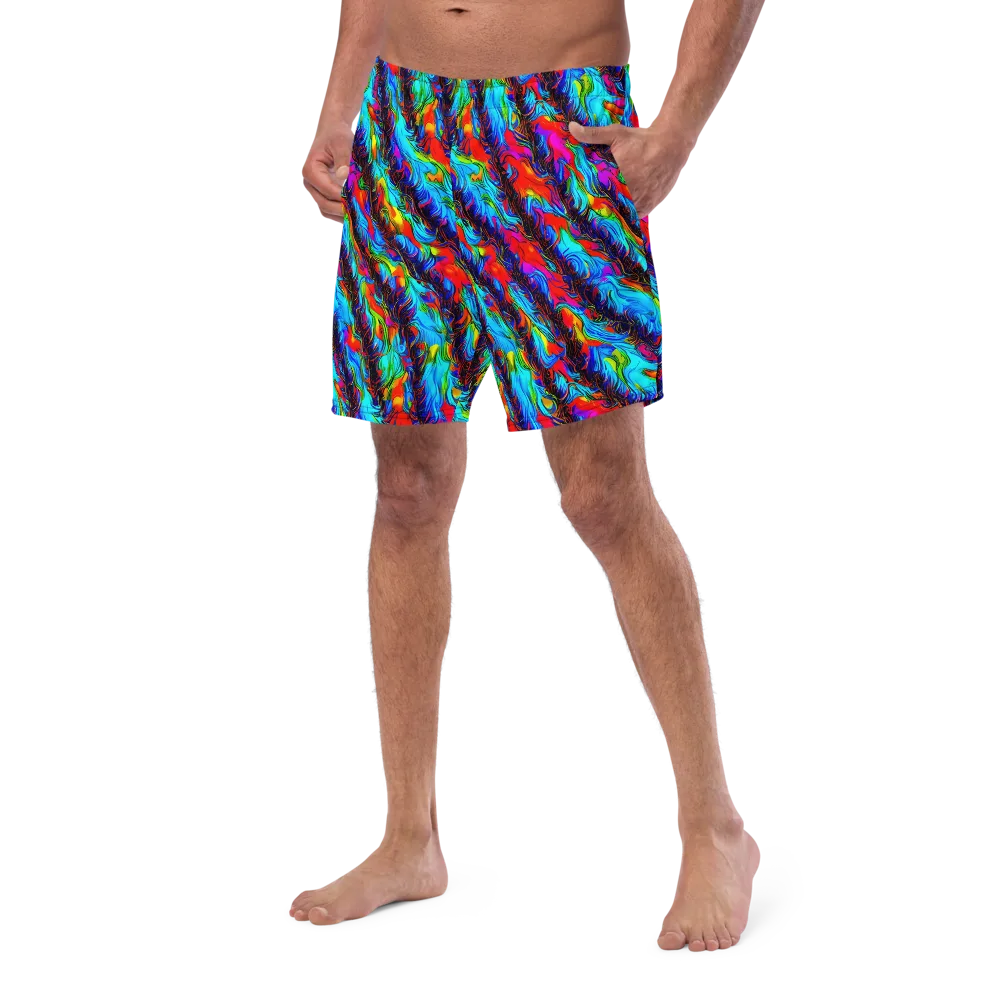 Firelight Current on Swim Trunks — Left Front