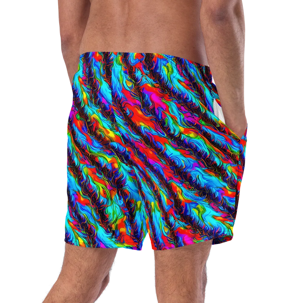 Firelight Current on Swim Trunks — Right Back