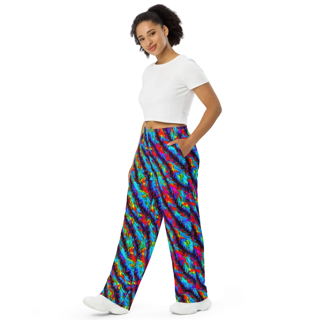 Firelight Current on Wide-Leg Pants — Left Front