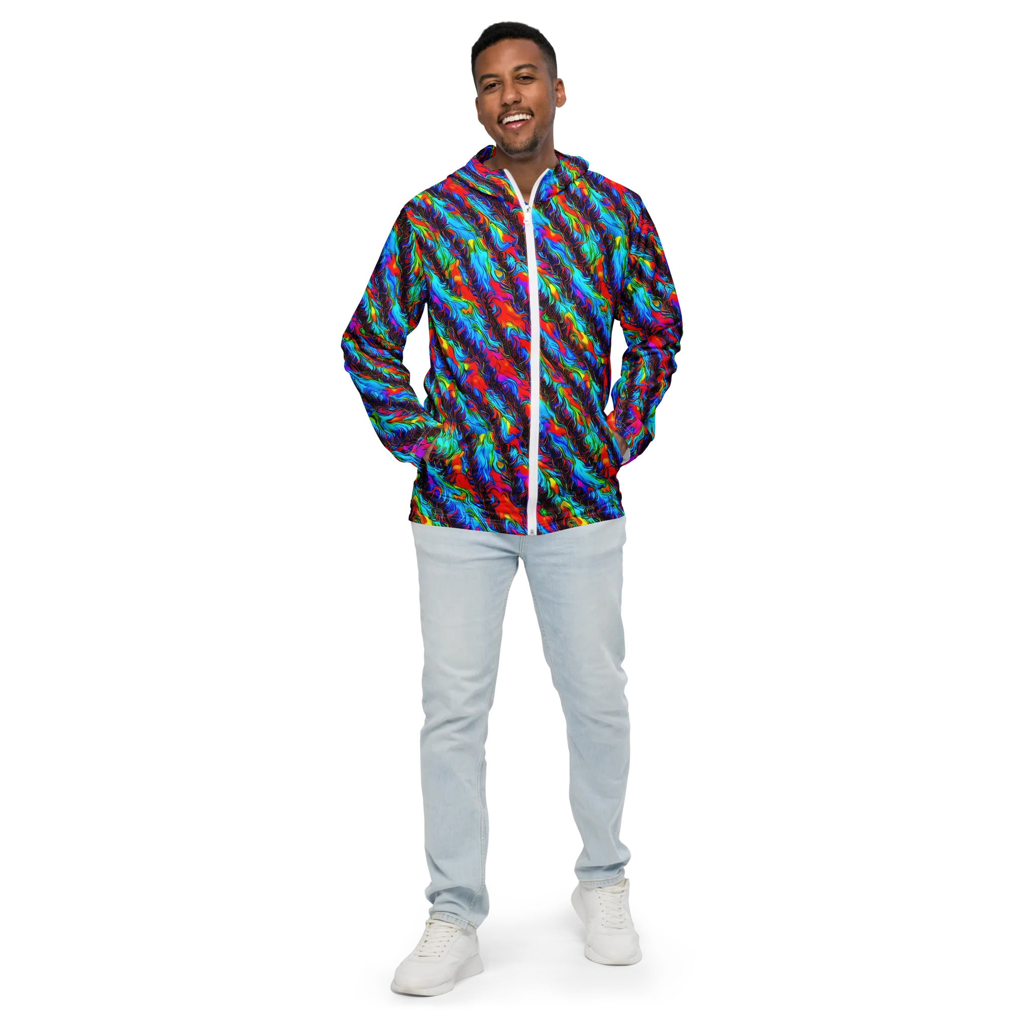 Firelight Current on Men's Windbreaker — Front