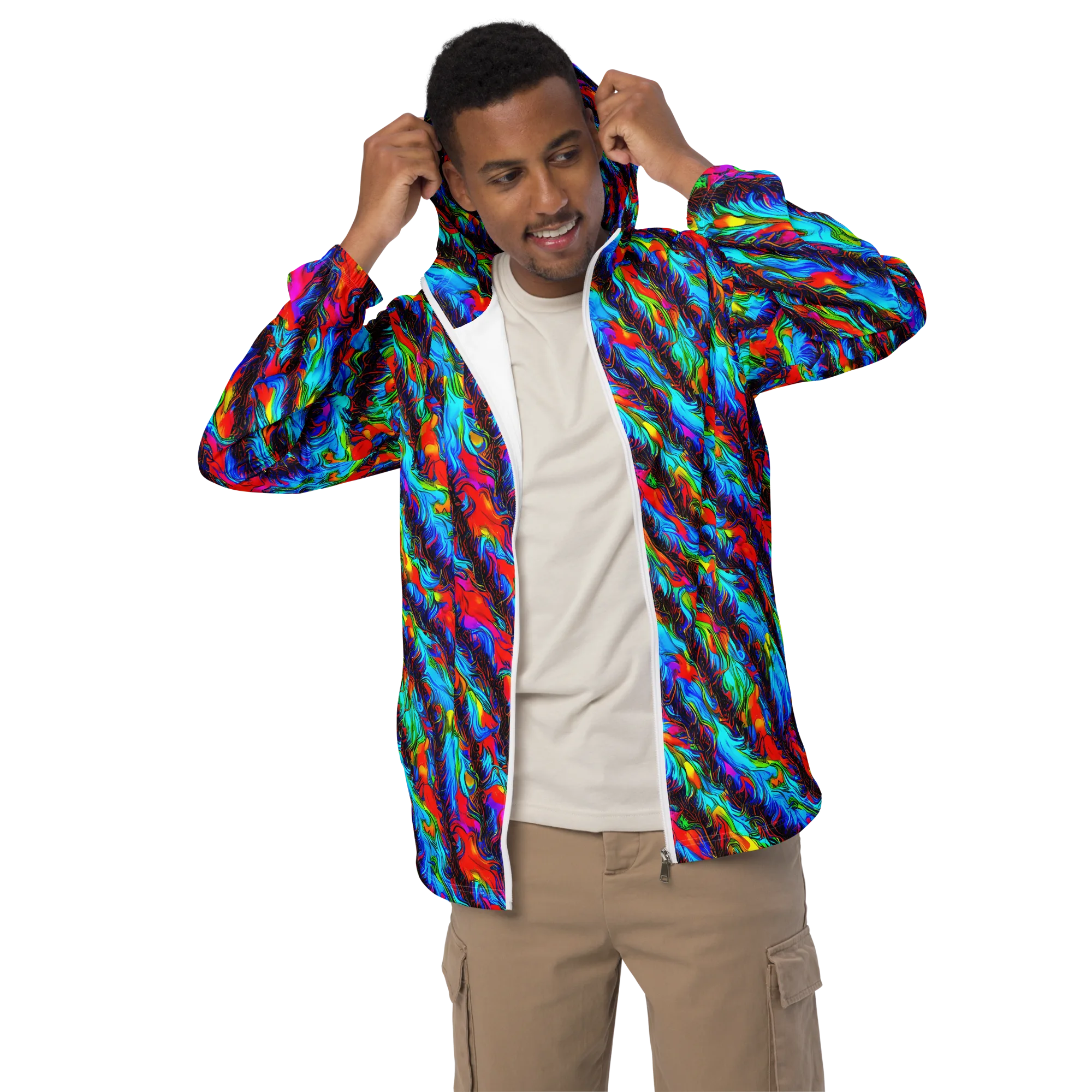 Firelight Current on Men's Windbreaker — Front