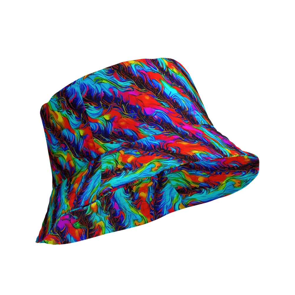 Firelight Current on Reversible Bucket Hat — Product details Outside
