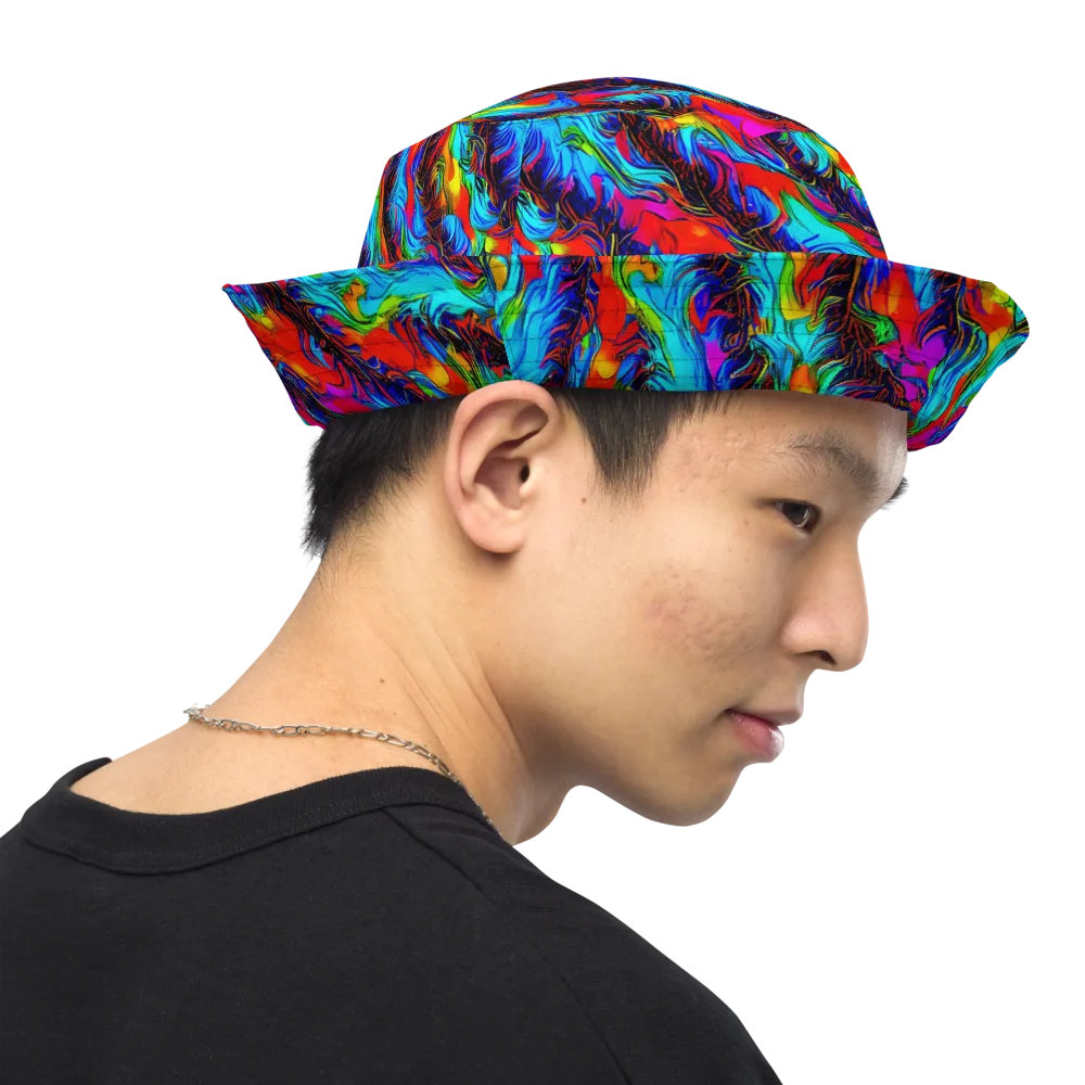 Firelight Current on Reversible Bucket Hat — Right Outside