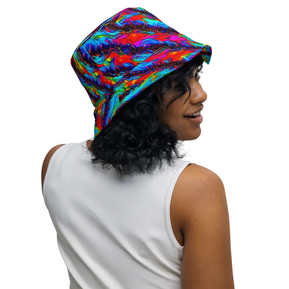 Firelight Current on Reversible Bucket Hat — Right Outside