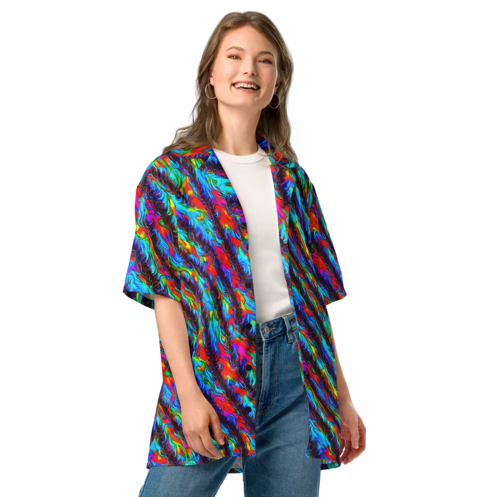 Firelight Current on Button Shirt — Front