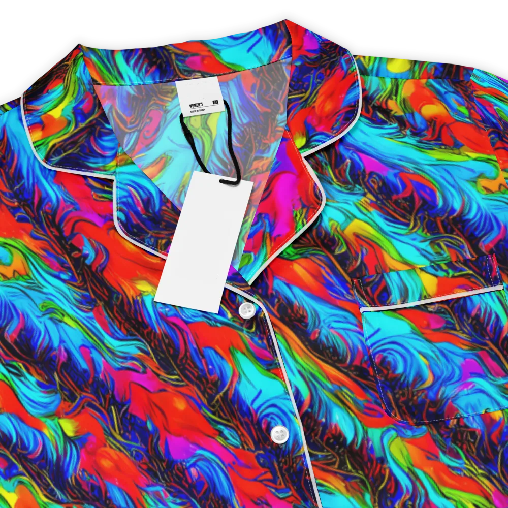 Firelight Current on Women's Short Sleeve Pajama Top — Product details
