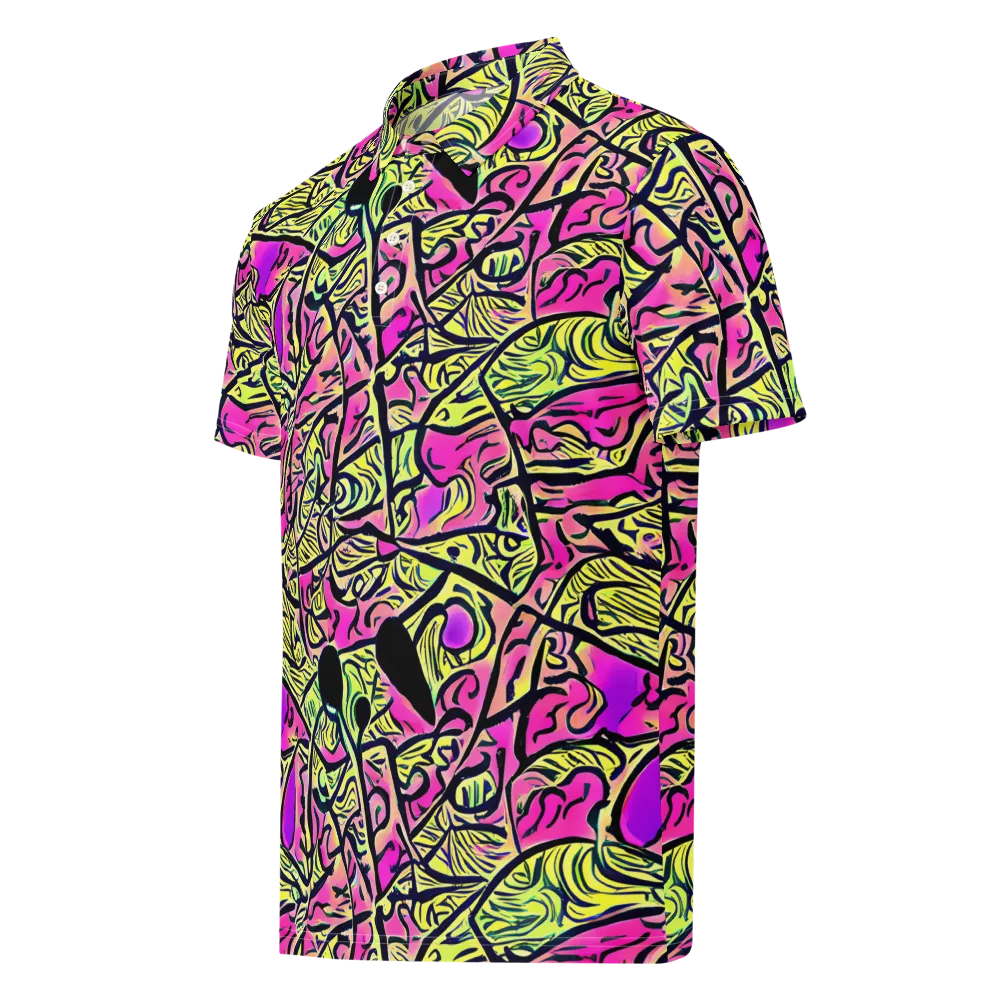 Luminous Scribble on Men's Slim Fit Polo Shirt — Left Front