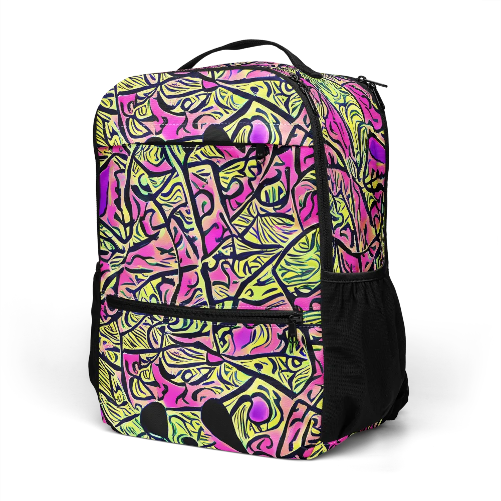 Luminous Scribble on Utility Backpack — Left Front