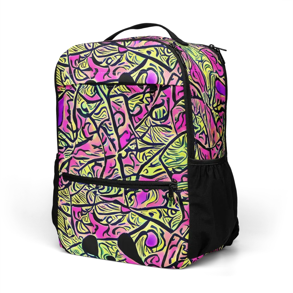 Luminous Scribble on Utility Backpack — Left Front
