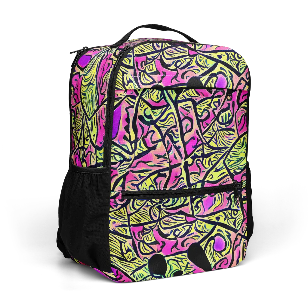 Luminous Scribble on Utility Backpack — Right Front