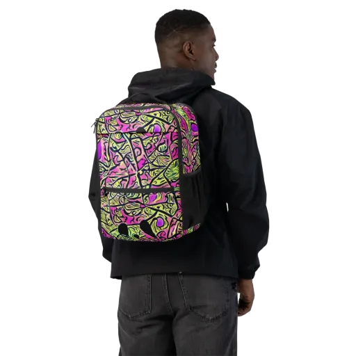 Luminous Scribble on a Utility Backpack
