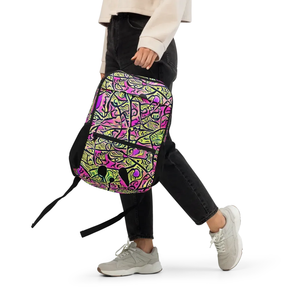 Luminous Scribble on Utility Backpack — Front