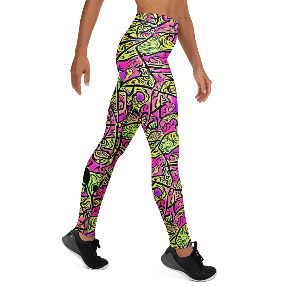 Luminous Scribble on Yoga Leggings — Right
