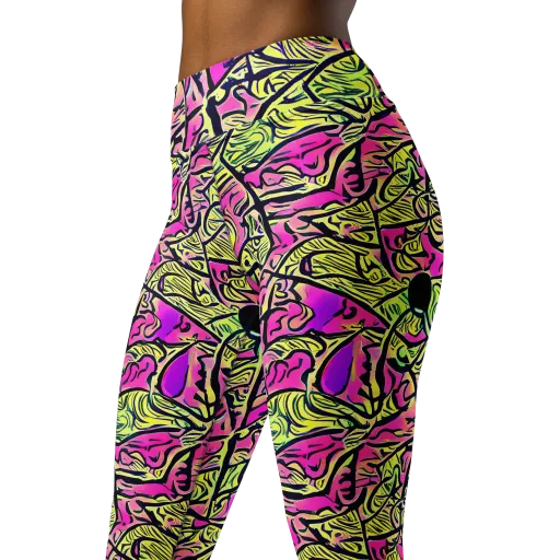 Luminous Scribble on a Yoga Leggings