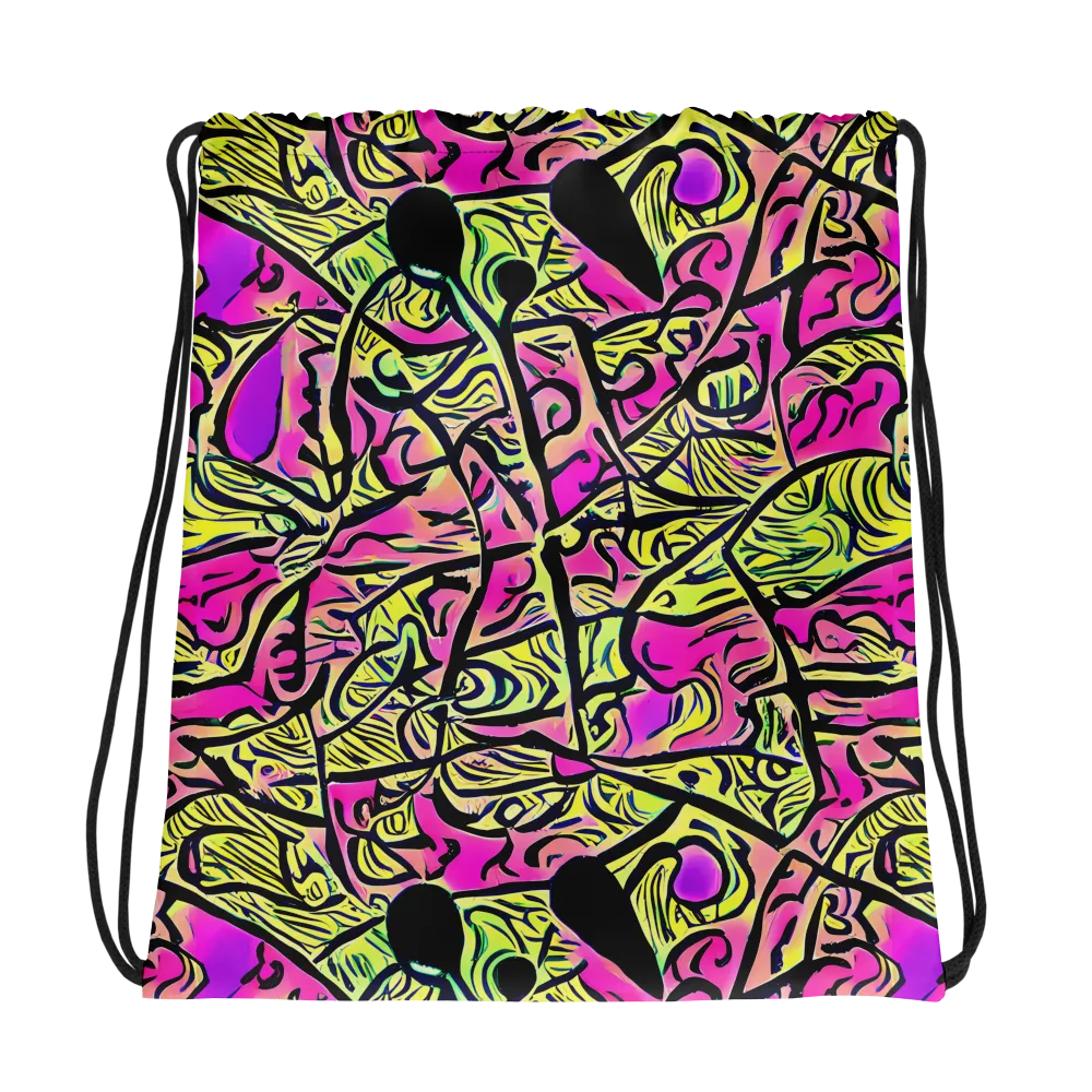 Luminous Scribble on Drawstring Bag — Photo