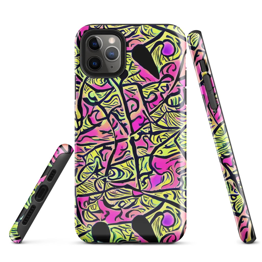 Luminous Scribble on Tough Case for iPhone® — Front