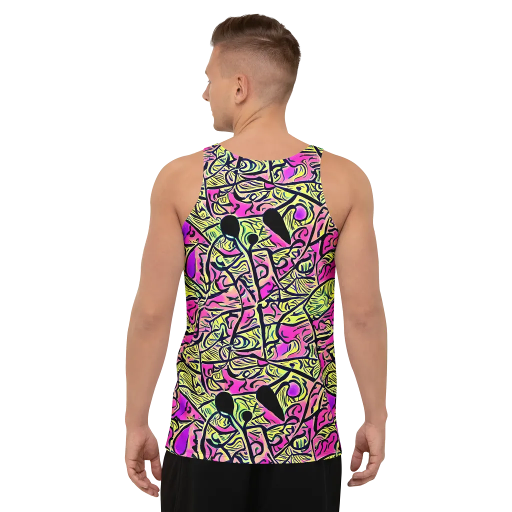 Luminous Scribble on Men's Tank Top — Back