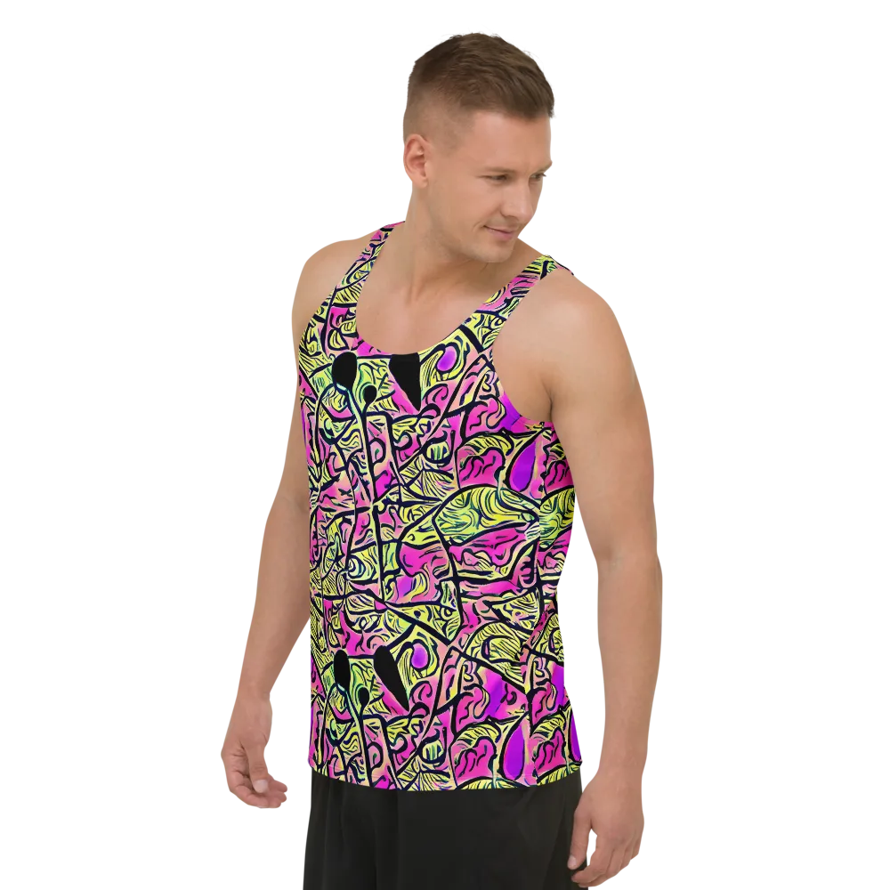 Luminous Scribble on Men's Tank Top — Left Front