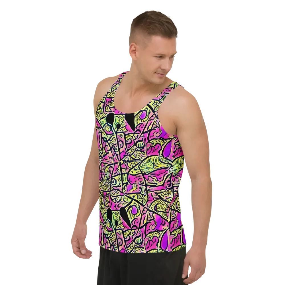 Luminous Scribble on Men's Tank Top — Left Front
