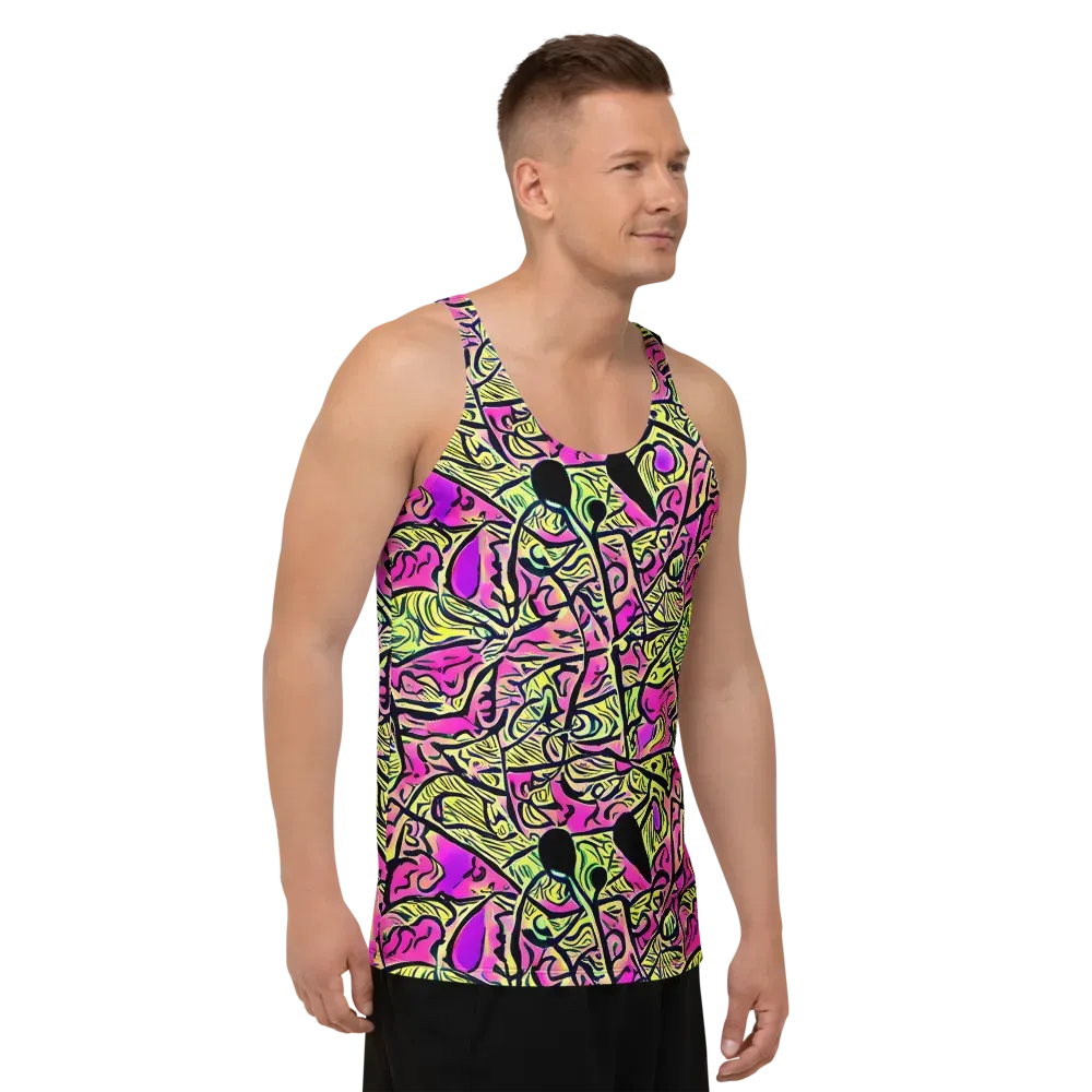 Luminous Scribble on Men's Tank Top — Right Front