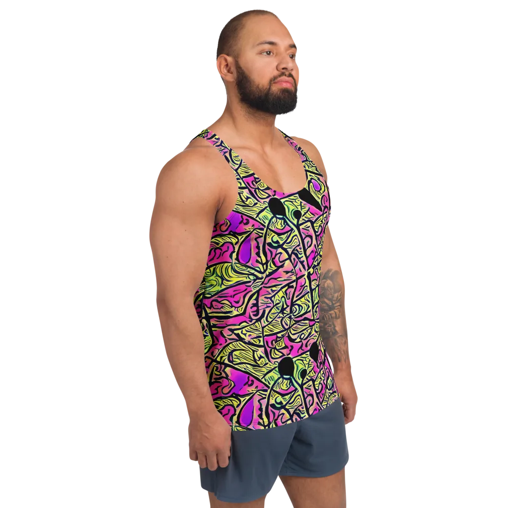 Luminous Scribble on Men's Tank Top — Right Front
